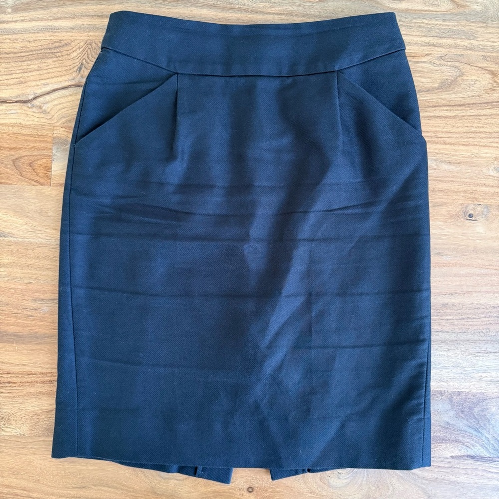 J. Crew Classic Black Pencil Skirt